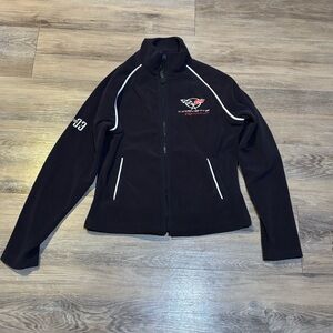 Corvette Racing Auto Lemans 03 navy fleece jacket women’s size small
